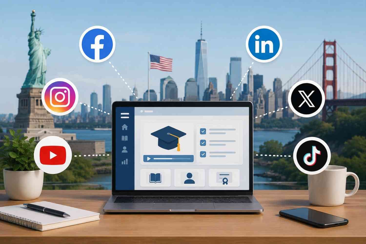 How LMS Is Used on Different Social Platforms